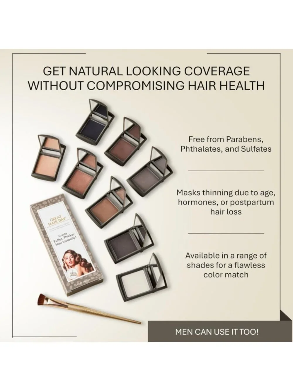 Root Touch Up Powder - Great Hair Day Concealer, White, Instant Hair Color Fix